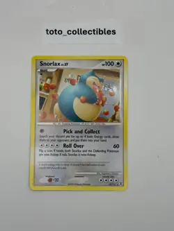 Pokemon Snorlax 33/111 Rising Rivals Basic Rare LP-NM Regular English Card 2009 - Image 1