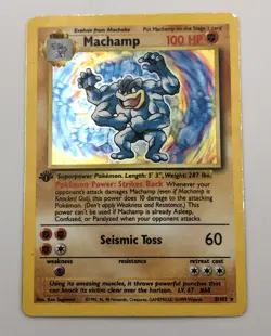 Machamp Base Set 8/102 1st Edition Holo 1999 Pokemon Card - Image 1