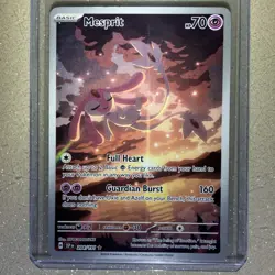 Pokemon Mesprit 204/191 Illustration Rare Holo Sv08 Surging Sparks Basic Card - Image 1