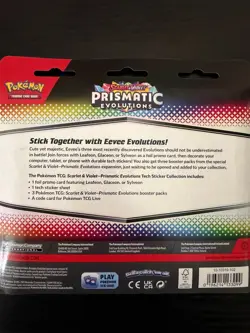 Pokemon TCG Prismatic Evolutions Tech Sticker Collection Set Lot Of 3 Sealed New - Image 3