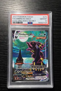 Pokemon Umbreon VMAX Alternate Art Secret Rare Full Art Holo PSA 10 215/203 - Image 3