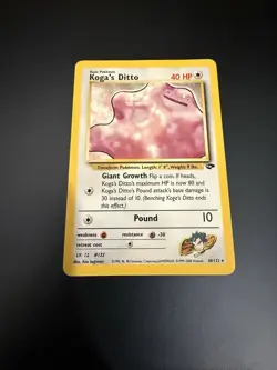 Pokemon TCG - Koga’s Ditto Unlimited Holo Rare - Gym Challenge WOTC 10/132 - LP - Image 1