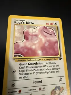 Pokemon TCG - Koga’s Ditto Unlimited Holo Rare - Gym Challenge WOTC 10/132 - LP - Image 2