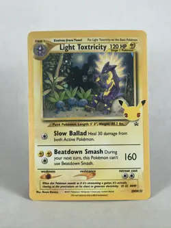 Light Toxtricity SWSH137 Black Star Promo 25th Celebrations LP Pokemon Holo - Image 1