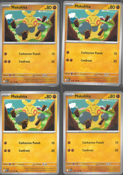 4x Makuhita 072/132 x4 Playset - ME01: Mega Evolution - Pokemon TCG - Image 1