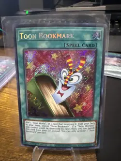 *** TOON BOOKMARK *** 1ST EDITION MINT SECRET RARE BLCR-EN067 YUGIOH! - Image 1