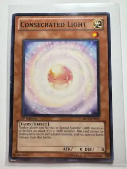 Yu-Gi-Oh! 2x SDLS-EN022 1st. Ed Consecrated Light MP Lot - Image 2