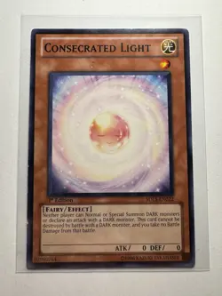 Yu-Gi-Oh! 2x SDLS-EN022 1st. Ed Consecrated Light MP Lot - Image 4