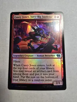 Casey Jones, Jury-Rig Justiciar Foil - Teenage Mutant Ninja Turtles - 87 NM - Image 1