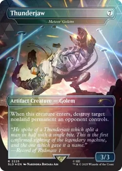 Meteor Golem "Thunderjaw" - Secret Lair Rainbow Foil MTG NM - Image 1