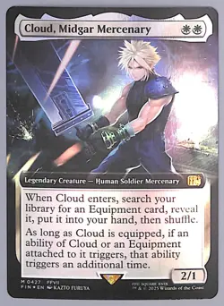 Cloud, Midgar Mercenary - Extended Art - Foil - 427 - Final Fantasy (FIN) MTG - Image 1