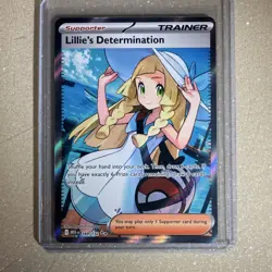 Pokemon Lillie's Determination 169/132 Ultra Rare Full Art Holo Trainer - Image 1