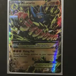 Pokemon M Lucario EX Mega Evolution Ultra Rare Holo 55/111 XY Furious Fists - Image 1