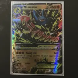 Pokemon M Lucario EX Mega Evolution Ultra Rare Holo 55/111 XY Furious Fists - Image 2