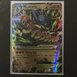 Pokemon M Lucario EX Mega Evolution Ultra Rare Holo 55/111 XY Furious Fists - Image 3
