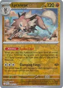 Lycanroc 085/159 Reverse Holo Journey Together JTG Pokemon Card NM - Image 1