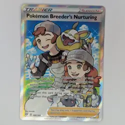 Pokemon Breeder's Nurturing Darkness Ablaze 188/189 Holo Full Art Pokemon TCG - Image 1