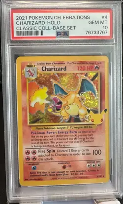 2021 POKEMON SWORD & SHIELD CELEBRATIONS CHARIZARD CLASSIC COLLECTION PSA 10 - Image 1