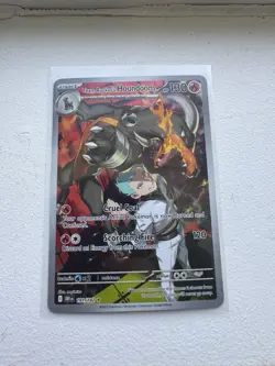 Pokemon TCG Team Rocket's Houndoom 191/182 Sv10 Illustration Rare Holo English - Image 1