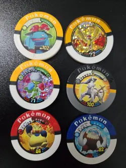 Rare Pokemon Poker Chips Japanese Arcade Tretta Battrio Lot of 18 ft. Moltres - Image 1