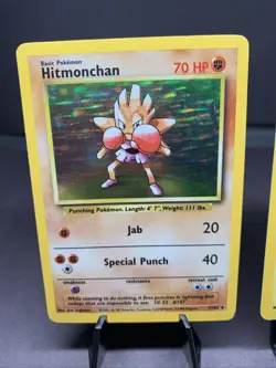 Pokemon TCG Base Set Lot of 2 Card Holo Rare Hitmonchan & Magneton 1999 VTG WOTC - Image 2