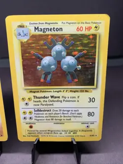 Pokemon TCG Base Set Lot of 2 Card Holo Rare Hitmonchan & Magneton 1999 VTG WOTC - Image 3