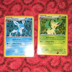 Pokemon Glaceon & Leafeon BW2 Holo Cards Lot Nintendo 2012 English - Image 1
