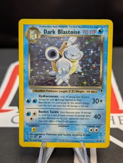 DARK BLASTOISE 4/110 HOLO RARE LEGENDARY COLLECTION POKEMON TCG DAMAGED READ - Image 1