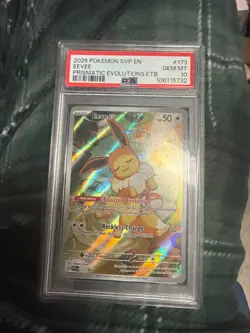 2025 POKEMON SVP EN-SV BLACK STAR PROMO #173 EEVEE PSA 10 - Image 1