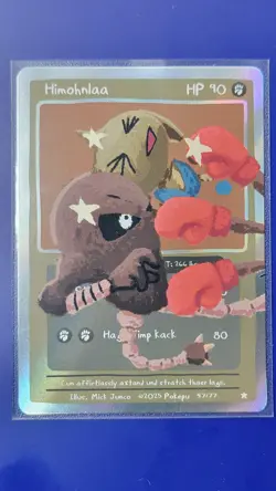Pokepu Season 2 Holo Himonhnlaa HITMONLEE Pokemon Fan Art by Mick Junco - Image 1