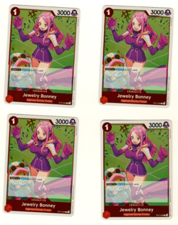 Set Of 4 Jewelry Bonney ST21-004 Foil Gear 5 EX Deck One Piece Trading Card - Image 1