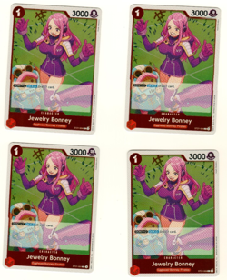 Set Of 4 Jewelry Bonney ST21-004 Foil Gear 5 EX Deck One Piece Trading Card - Image 3