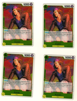 Set Of 4 Kuzan OP09-101 Rare Foil Emperors In The New World One Piece Trading - Image 1