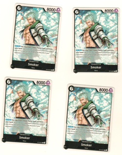 Set Of 4 Smoker ST19-001 C Starter Deck 19 Black Smoker One Piece Trading Card - Image 1