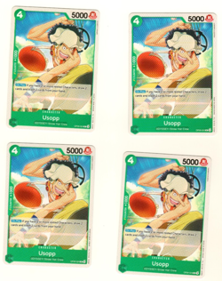 Set Of 4 Usopp OP09-024 C Emperors Of The New World One Piece Trading Card - Image 1