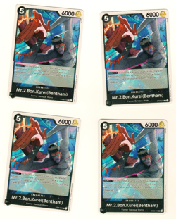 Set Of 4 Mr.2.Bon Kurei (Bentham) ST08-013 C Starter Deck 8 World One Piece - Image 3