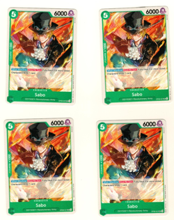 Set Of 4 Sabo OP09-027 UC Emperors Of The New World One Piece Trading Card - Image 3