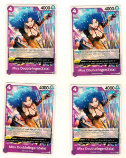Set Of 4 Miss Doublefinger Zala OP05-073 UC Awakening Of The New Era One Piece - Image 3