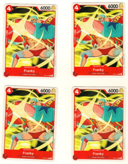 Set Of 4 Franky ST01-010 Common One Piece Trading Cards - Image 1