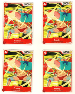Set Of 4 Franky ST01-010 Common One Piece Trading Cards - Image 3