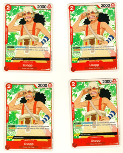 Set Of 4 Usopp ST01-002 One Piece Trading Cards - Image 1