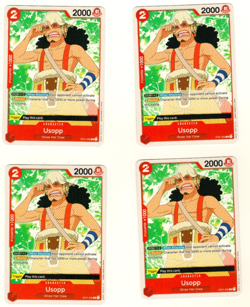 Set Of 4 Usopp ST01-002 One Piece Trading Cards - Image 3
