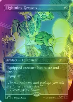 Lightning Greaves Marvel's Spider-Man Villainous Plots Secret Lair Foil MTG NM - Image 1