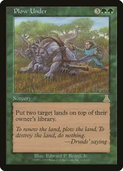 Plow Under Urza's Destiny HEAVILY PLD Green Rare MAGIC GATHERING CARD ABUGames - Image 1