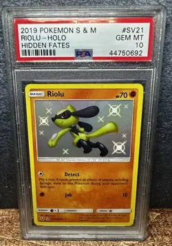 Riolu SV21/SV94 PSA 10 Graded Shiny Hidden Fates Pokemon Card - Image 1