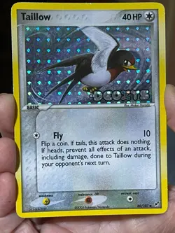 POKEMON TAILLOW #80/107 COMMON EX DEOXYS STAMPED HOLOFOIL LP PROMO CARD - Image 1