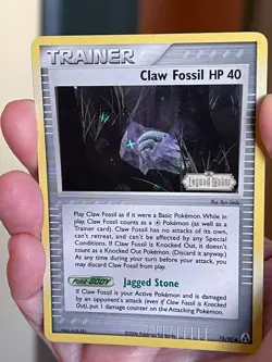 POKEMON CLAW FOSSIL HP 40 78/92 COMMON COSMOS HOLOFOIL LEGEND MAKER STAMPED LP - Image 1