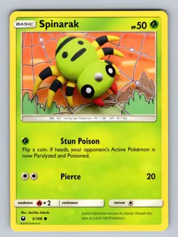 Spinarak 5/168 Common SM - Celestial Storm NM - LP Pokemon TCG - Image 1