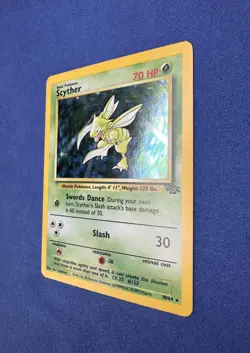 SCYTHER UNLIMITED HOLO RARE - 10/64 WotC Pokemon TCG Jungle Set Vintage LP - Image 4