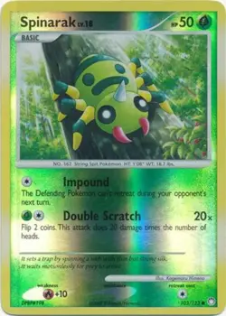 Pokemon - Spinarak - 103/123 - Common - Reverse Holo - Mysterious Treasures - NM 412897559439 - Image 1